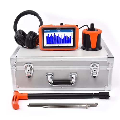 PQWT L2000 Detector de Fugas de Agua para Exteriores 5 Metros Profundidad con Sensor Medio Acústico para Tuberías en Pared y Suelo Pantalla Táctil Portátil Profesional