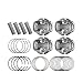 Zieichy Oversize +0.50MM Piston & Rings Set Fit for 2012-2017 Hyundai Kia Accent Rio Veloster1.6L DOHC,Replace 23410-2B600, 23041-2B610, 23041-2B620
