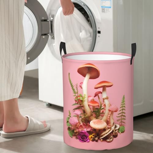 Panier à linge portable champignons pour chambre et salle de bain - 6