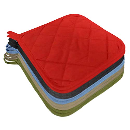 Lobyn Value Packs AL-10PK-MULTI Economical Lightweight Bulk Potholders Ten (10) Pack Everyday Quality 6.5 Inch Square Perfect thumb #7