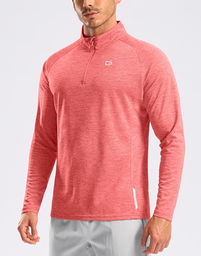 Image of G Gradual Men's Quarter Zip Pullover Running Athletic Shirts Long Sleeve | Lightweight, Quick Dry, Moisture Wicking, Sun Protection, 1 /4 Zip Golf Pullover for Men Workout, Gym, Hiking, Casual