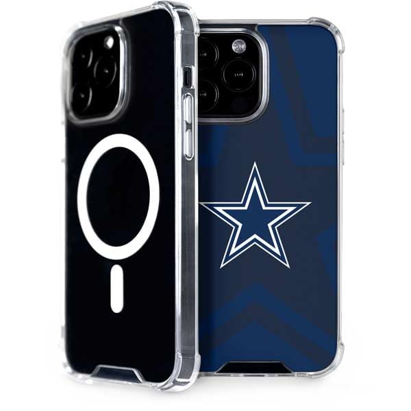 Skinit Phone Case Compatible with MagSafe iPhone 15 Pro Max - Officially Licensed NFL Dallas Cowboys Double Vision Design