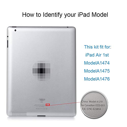 Fixcracked Touch Screen Replacement Parts Digitizer Glass Assembly for Ipad air 1st Black