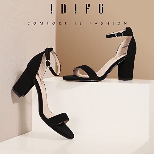IDIFU Women's 3 Inch Heel Sandals for Women2
