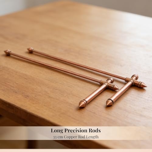 Image of Plus Value Premium Full Copper L Dowsing Rods Pair for Gold, Aura Energy Checker, Vastu, Feng Shui, Reiki, Dowser Master Divining Rods, Undergound Water, Yes /No Questions
