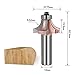 Hardware Milling Cutter 1/2 Inch And 12 Mm Shank Industrial Grade Round Corner Wood Milling Cutter Trimming Cutter Trimming Cutter 4-tooth Wood Milling Cutter Bit (Cutting Edge Length : 12X3I4)