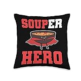 Souper Hero Cook or Chef Throw Pillow