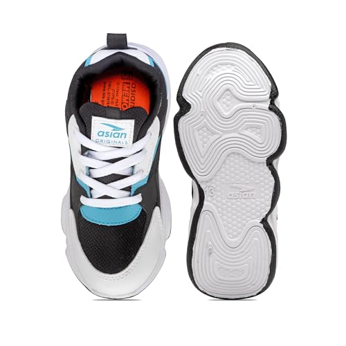 Image of ASIAN Kids UNITY-01 Stylish Sports mid Top Running and Walking Shoes with Velcro for Boys and Kids with Upper mesh for Extra Comfort