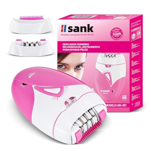 Depilador Eletrico Feminino, Satinelle Depilador Facial Recarregável, Barbeador Eletrico de Pelos do Corpo, Roda Dupla de Fixação, Indolor(Rosa)