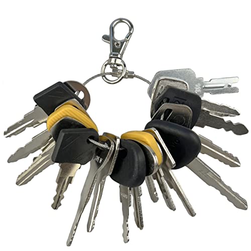 (18) Forklift Telehandler Ignition Starter Key Set For Toyota Hyster Doosan Yale Linde Nissan Crown Komatsu Caterpillar Clark Bobcat Daewoo Jungheinrich Jcb Mitsubishi Lull Gradall #TOP5
