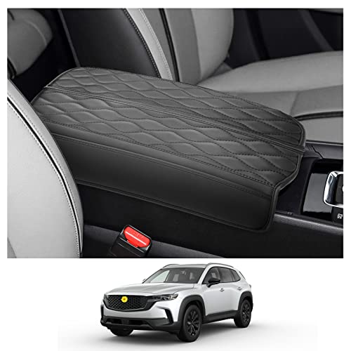 Image of CDEFG for 2023 2024 2025 2026 Mazda CX-50 Center Console Cover | for 2023-2026 Mazda CX50 Accessories Armrest Cover Center Console Protector Arm Rest Pad Leather