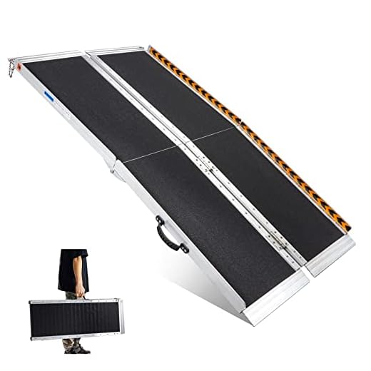 gardhom Wheelchair Ramps 5FT, Mobility Scooter Ramps Aluminum Foldable Ramps for Wheelchairs 362kg Capacity Foldable Ramps for Wheelchairs for Home Steps Door Threshold Stairs