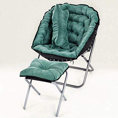 Lazy couch bean bag tatami single fabric living room bedroom balcony leisure sofa chair small apartment removable with flippers-green