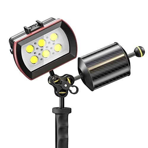 Sea frogs Unterwasser D80 mm,7 Zoll 178 mm Schwimmende Arm Kohlenstoff Schwimmende Doppelkugelarm Tauchen Auftriebssystem Für Tauchen Tablett Video LichtStrobe