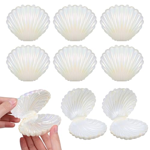 Boîtes à bonbons coquillage en PP blanc pour fête et mariage x30