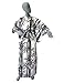 JapanBargain, Japanese Women's Cotton Yukata Easy Kimono Bath Robe Traditional Pajama, Bamboo Pattern, White Color, 54 inch, Made in Japan, Small Size
