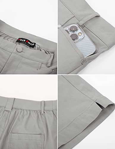 Jack Smith Women Bermuda Golf Shorts Knee Length Quick Dry Active Long Shorts For Hiking Outdoor Travel Summer Shorts Grey M #TOP5