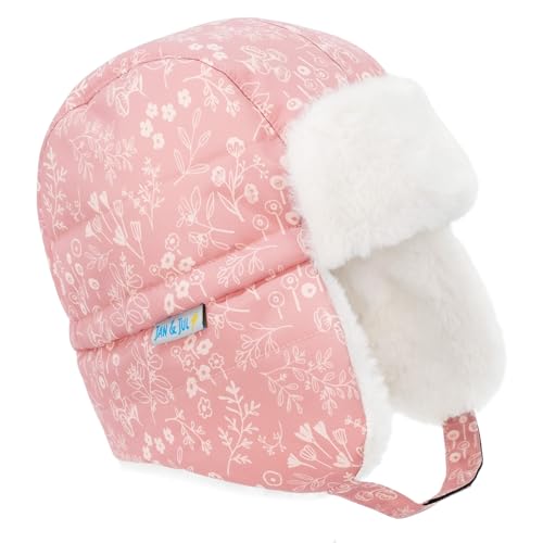Image of JAN & JUL Waterproof Trapper Hat for Baby and Kids, Insulated Winter Hat with Faux Fur Lining