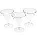 Exquisite Crystal Clear Plastic Martini Glasses, Plastic Dessert/Cocktail Cups Great For Appetizers, Desserts, Mousse ~ 5 oz ~ Disposable (30)