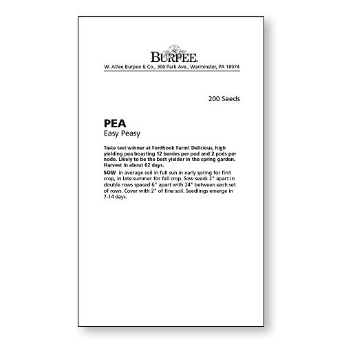 Burpee Easy Peasy Pea Seeds 200 seeds