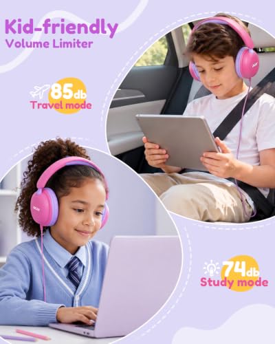 Image of Acer OHW355 Kids Headphones with Cord for School,Over Ear Wired Headphones