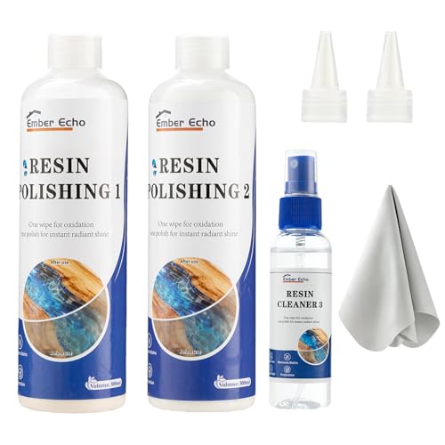 Epoxy Resin Polishing Kit: Removes Micro Scratches restores high-Gloss Shine for Tables DIY & pro Resin Projects.
