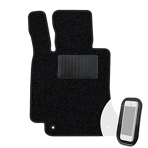 moto-MOLTICO Fahrer Fußmatte Auto Velours Fahrerseite Autoteppiche Schwarz Fahrermatte 1-teilig...