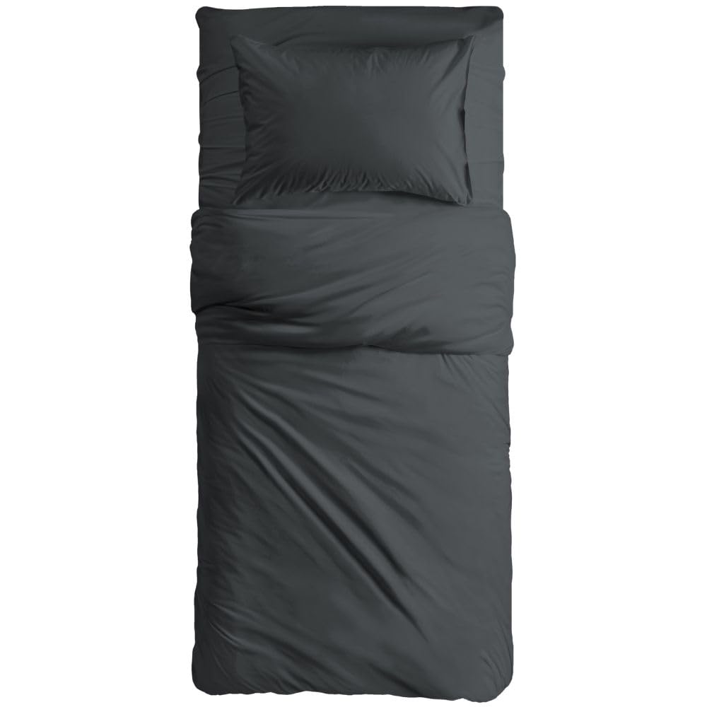 MAXIME MAISON - Sabanas Cama 90 x 200 (Negro) Juego de Sabanas, Bed Sheets, Juego Sabanas 3 Piezas (Sábana Bajera, Sábana Plana y 1 Fundas de Almohada) Sabanas Made in Italy