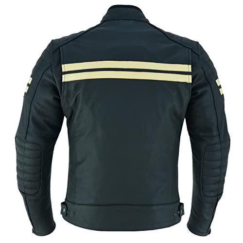 Giacca da moto in pelle da uomo, corazzata