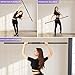 Scisum Yoga Stick 58 Inch Sturdy Alloy Steel - Adjustable Mobility Stick for Exercise, Stretching, Balance - Versatile Exercise Stick with Non-Slip Ends, Neck Cushion and Adjustable Grip Cushions