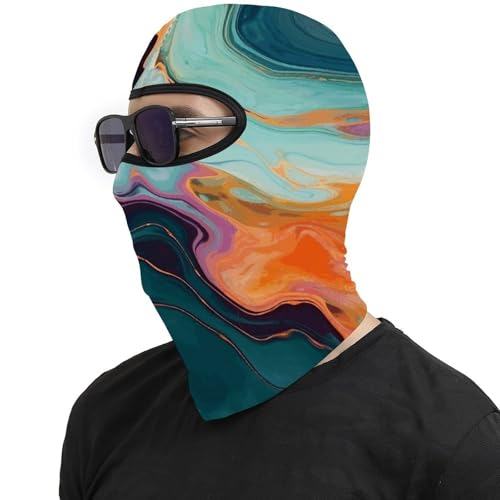 Máscara de Esquí para Hombres y Mujeres con Estampado de Mármol Colorido, Balaclava Facial para Motocicleta, Cascos, Protector de Cabeza Completo, Gorro para el Cuello miniatura 4