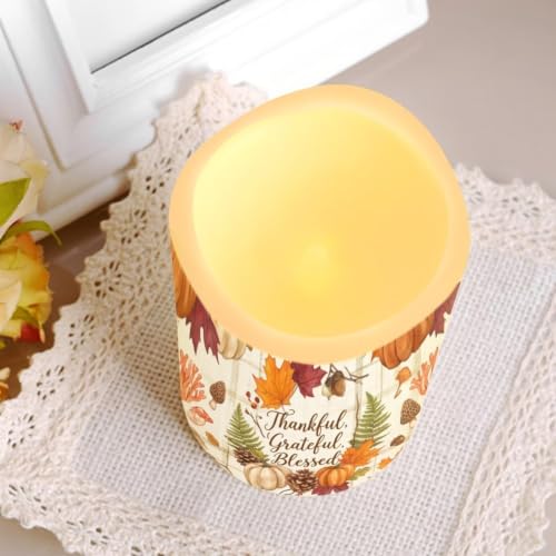 Image of Christmas Flameless LED Candles Set of 4 | Plaid Santa Flameless Candles, with Remote Flickering, Xmas LED Candles with Timer for Holiday Patio Celebration Accents