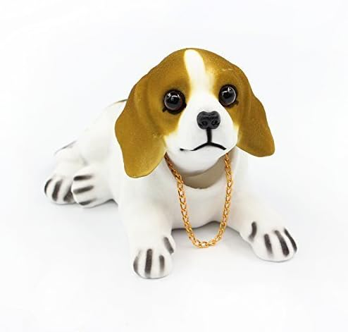 Handmade Childhood Memory BobbleHead Dogs Car Dash Ornaments for Car Interior Decorations,Rocking Head Dog Made by Superior Natura Resin Great Gift(Beagle) by Rosy