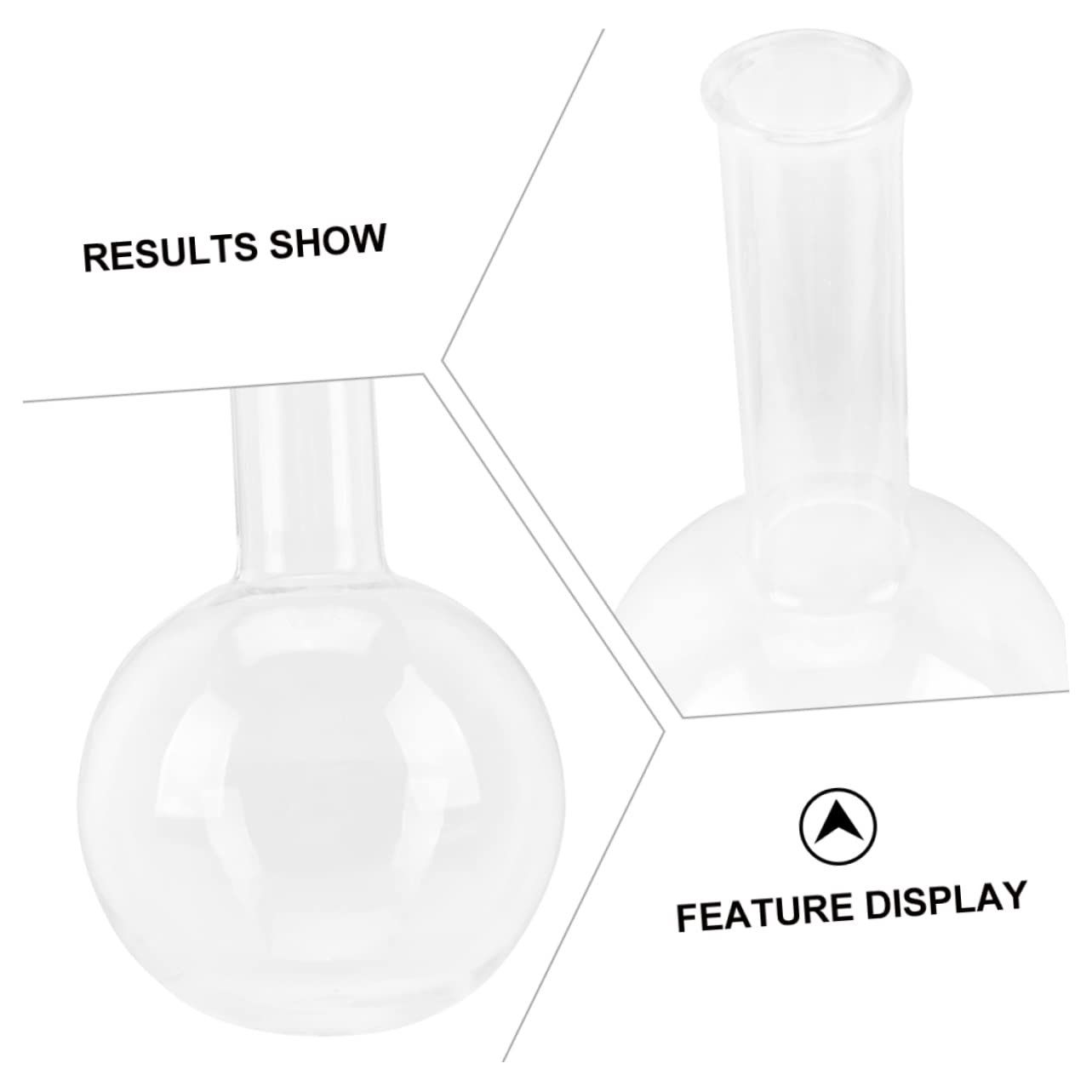 3 Stück Rundkolben aus Glas 250ml Flachboden Siedekolben mit Einheitlicher Wandstärke Transparent für Chemie und Bildung im Laborbedarf