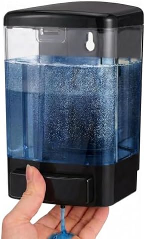 Manual Soap Dispenser Wall Mount, Black, 1000ml/33.82oz