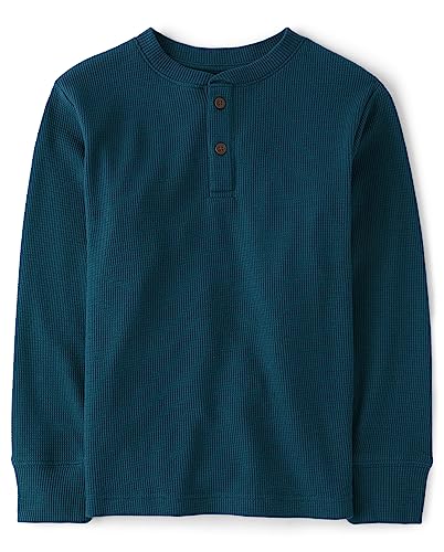 Image of The Children's Place boys Long Sleeve Thermal Henley Shirt