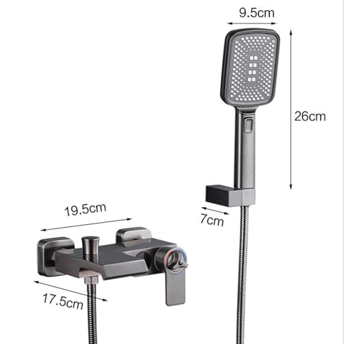 Mitigeur baignoire thermostatique 40°C avec douchette à main 3 modes - 7