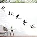 ESTART Birds Metal Wall Decor, 5 Pcs Black Birds Metal Wall Art Outdoor Hanging Decorative Bird Wall Sculpture for Home Kitchen Patio Bedroom Living Room Bathroom Garden