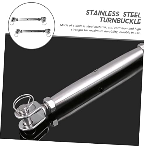 GLEAVI Tensionador de Cable de Acero Inoxidable 2 piezas, Tornillo Tensor para Cable de Cuerpo Cerrado para Uso Industrial miniatura 3