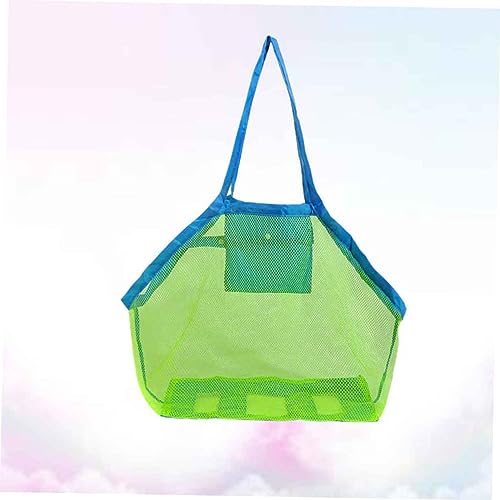 2Pcs Outdoor Mesh Tote Bag for Sand Durable Beach Storage Container with Heavy Duty Handles Easy Drainage for Water and Sand for Beach Fun3