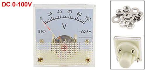 uxcell DC 0-100V Analog Panel Voltmeter Voltage Meter Measure Gauge Class 2.5