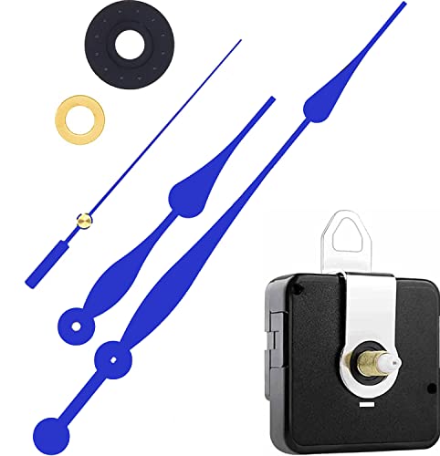 Image of YONOTA A Product of SONAM Quartz Combo of Sweep & Ticking Silent Movement Machine for Wall Clock Hand (2 Sets DIY) (Needle -Bule), Analog, Plastic, White & Black