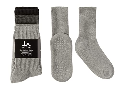 Image of LA ACTIVE Non Slip Yoga Grip Socks - Barre Ballet Pilates Athletic Socks for Men and Women