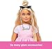 Barbie Deluxe Style Doll #3 in Barbiecore Outfit, Blond Hair in Top Knot, Pink Pastel Dress with Oversized Bow and Accessories Like Mesh Tights
