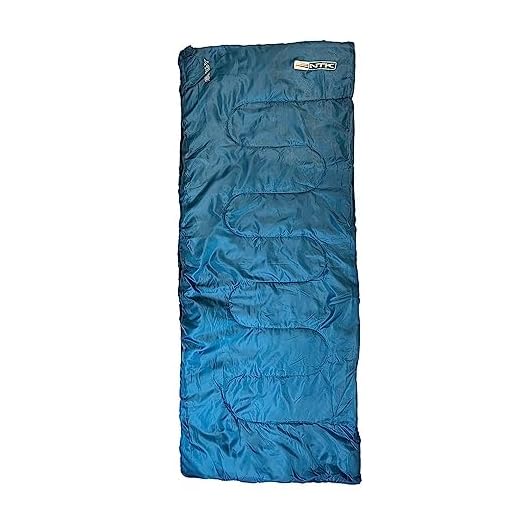 ntk, Saco de Dormir Tipo Envelope Bugy, com Faixa de Temperatura entre 8°C à 15°C, Enchimento de Fibras Sintéticas e Bolsa de Transporte, Azul