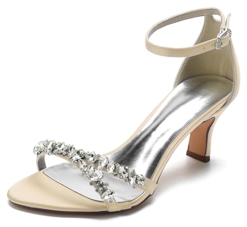 Chaussures de soirée pour femme avec strass sandales mariage prom MY075