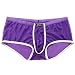 YiZYiF Men's Sexy Soft Underwear Sheer Transparent Brief Boxer Trunks Panty Purple Medium