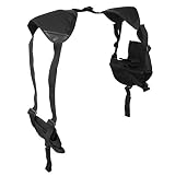 Beidhändiges Schulterholster für Pistolen. Einstellbar für Rechts- oder Linkshänder.