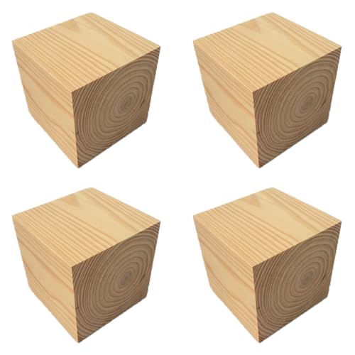 VGGBNG Wooden Furniture risers, 4 Pcs Bed Risers Solid Wood Furniture Raisers Support Up to 500kg Sofa Support Legs Square Table Lifts Increased Device(8 x 8 x 15cm)
