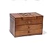 Produktbild FELICIOO Hohe Qualität Holz Classic Schmuck Collection Box Haushalt Exquisite Aufbewahrungsbox (Farbe : Braun)